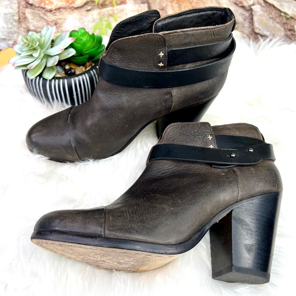 RAG & BONE Burnished Brown Leather Harrow Ankle Boots, 40 - Picture 5 of 14